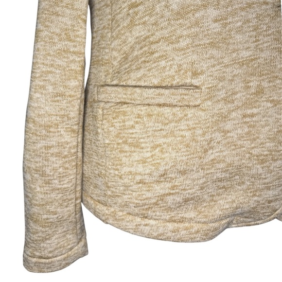 Lands End Neutral Tone Fleece/Sweater Button Blazer Jacket Size L Tan Comfy NWT - Picture 3 of 10